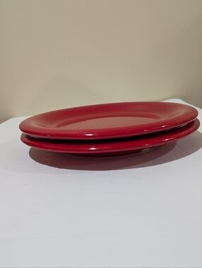 Red Ceramic 11" Dinner Platest of 2